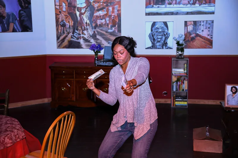A performer bringing a scene to life.