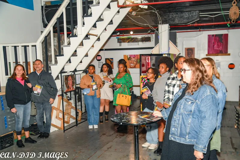 Guests gathered for a conversation.